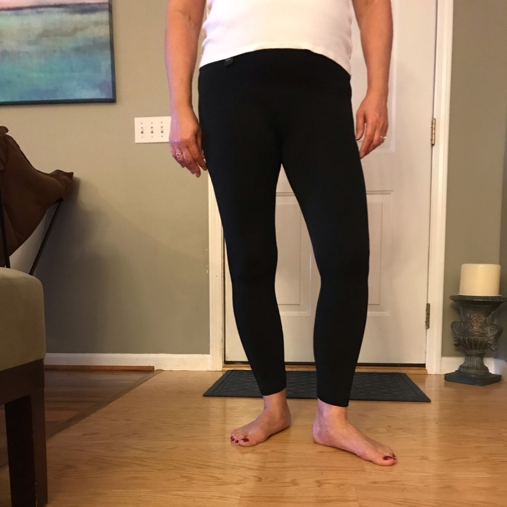 High-waist tummy-control fleece-lined leggings OS